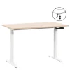 Bureau Homeworx zit/sta handmatig verstelbaar – eikenkleur/wit - 75/118x120x70 cm