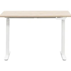 Bureau Homeworx zit/sta handmatig verstelbaar – eikenkleur/wit - 75/118x120x70 cm
