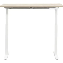 Bureau Homeworx zit/sta handmatig verstelbaar – eikenkleur/wit - 75/118x120x70 cm