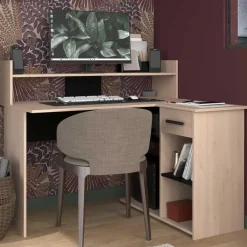 Bureau Professional 102cm- zwart/eik