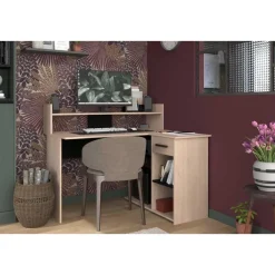 Bureau Professional 102cm- zwart/eik