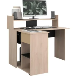 Bureau Professional 102cm- zwart/eik