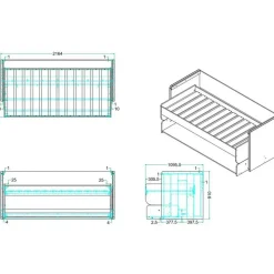 Bureaubed Denver - wit
