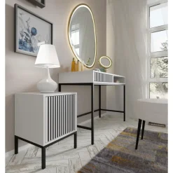 Bureaucontainer Ravenna - wit/zwart - Metall - 41x40x55 cm