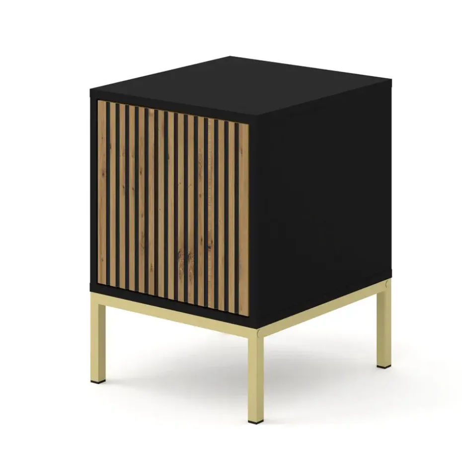 Bureaucontainer Ravenna -/Zwart mat/Artisan - Metall - 41x40x55 cm