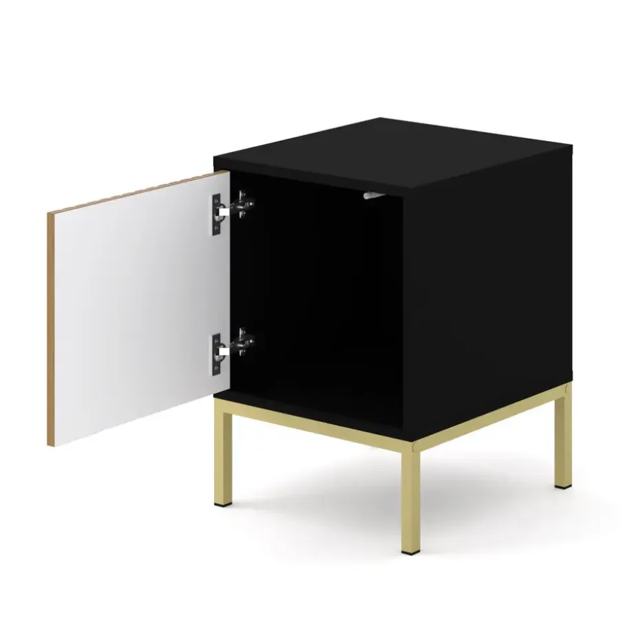 Bureaucontainer Ravenna -/Zwart mat/Artisan - Metall - 41x40x55 cm