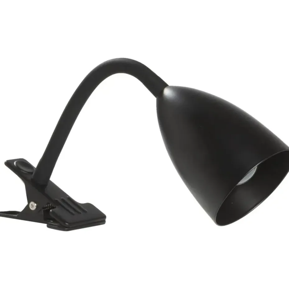 Bureau-klemlamp knijper - zwart metaal - E14 - 35xØ9 cm
