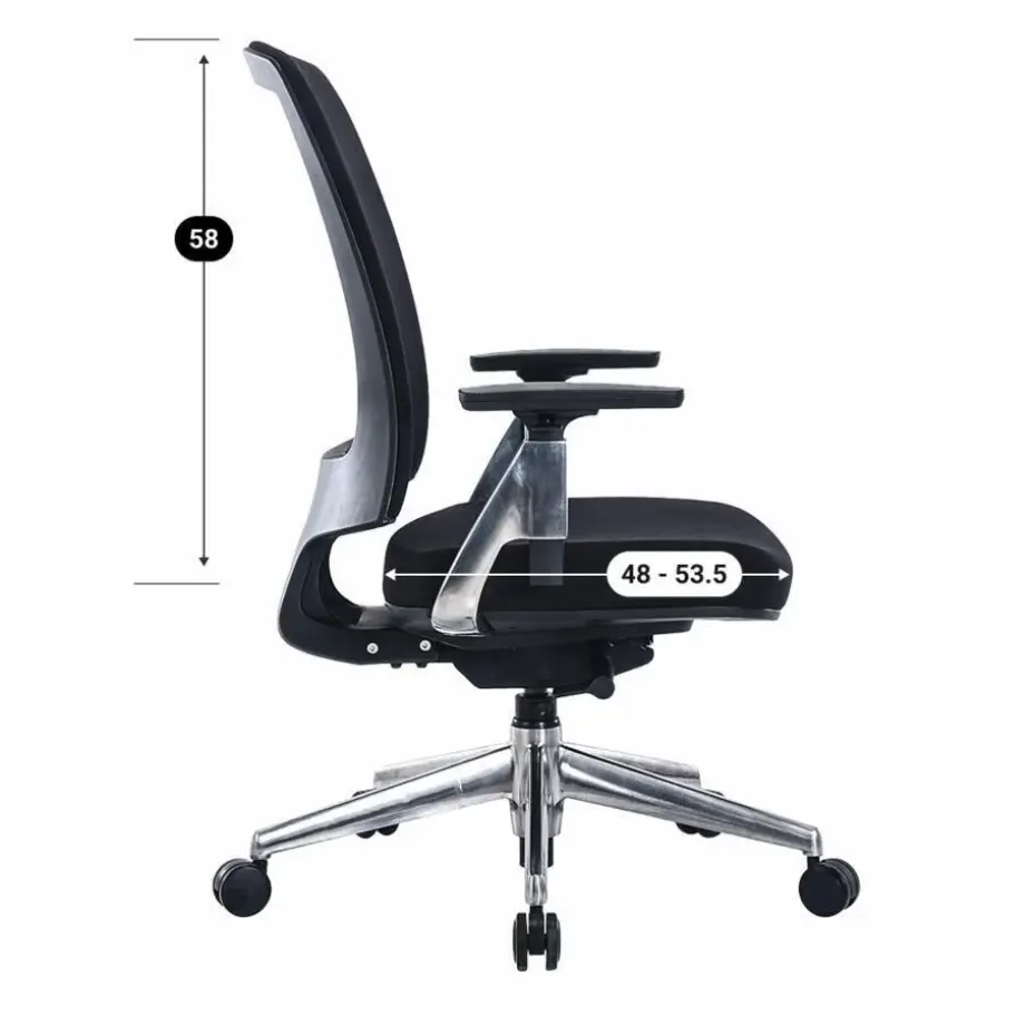 Bureaustoel Montana - Zwart - Voldoet aan NEN-EN 1335 norm