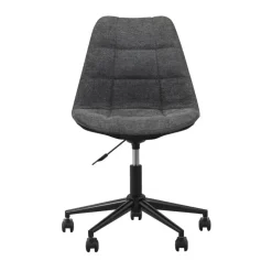 Bureaustoel Senja - geblokt antraciet - zwart metaal