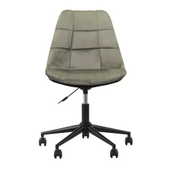 Bureaustoel Senja - geblokt groen - zwart metaal