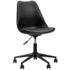 Bureaustoel Senja - kunststof - zwart - zwart metaal