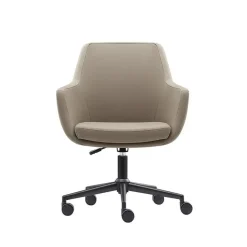 Bureaustoel/Eetkamerstoel Volos - Taupe - PU-leer