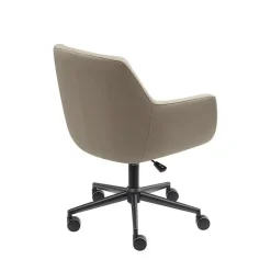 Bureaustoel/Eetkamerstoel Volos - Taupe - PU-leer