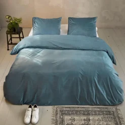 Byrklund - Dekbedovertrek Go Velvet - 140x220 cm - Petrol