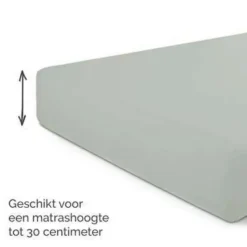 Byrklund - Hoeslaken Jersey - 180x200 cm - Grijsgroen