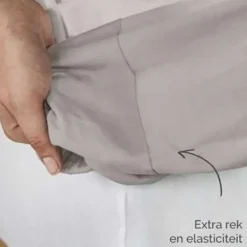 Byrklund - Hoeslaken Jersey - 90x200 cm - Taupe