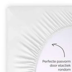 Byrklund - Hoeslaken Jersey - 180x200 cm - Wit