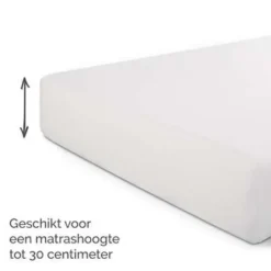 Byrklund - Hoeslaken Katoen - 140x200 cm - Wit