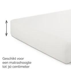 Byrklund - Hoeslaken Katoen - 180x200 cm - Off White