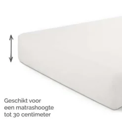 Byrklund - Hoeslaken Katoen - 180x200 cm - Off White