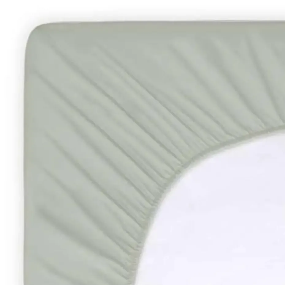 Byrklund - Hoeslaken Katoen - 90x200 cm - Grijsgroen