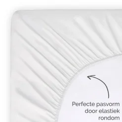 Byrklund - Hoeslaken Katoen - 90x220 cm - Wit
