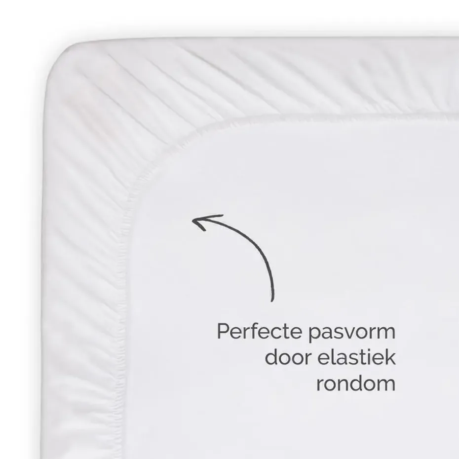 Byrklund - Molton Bed Basics Multifit Topper - 180x220 cm - Wit