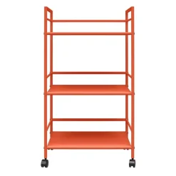 Cache - Metalen rolwagen oranje