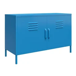 Cache - Wandkast met 2 blauwe metalen deuren