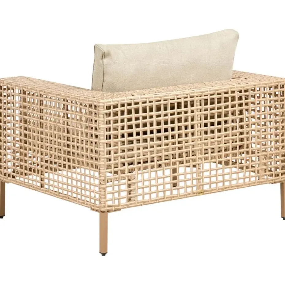 CALASETTA - Loungeset 4-zits - Beige - Linkszijdig - PE rotan