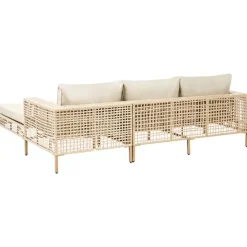 CALASETTA - Loungeset 4-zits - Beige - Linkszijdig - PE rotan