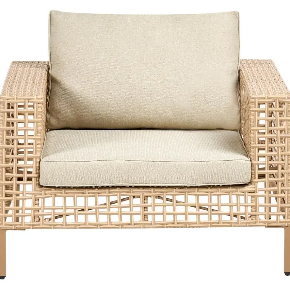 CALASETTA - Loungeset 4-zits - Beige - Linkszijdig - PE rotan