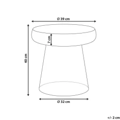 CALDERA - Bijzettafel - Goudbruin - Glas