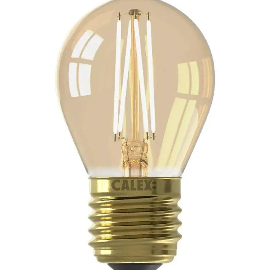 Calex LED kogellamp - goudkleur - E27 - 3,5W - 200LM - dimbaar