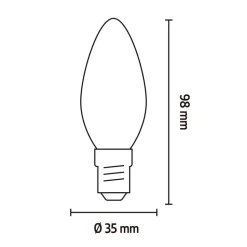 Calex Smart LED-kaarslamp RGB - wit - 5W