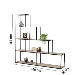 CALICOSY - Boekenkast COLORADO - 157x160x30 cm