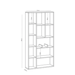 CALICOSY - Boekenkast DEMIOS - 170x75x18 cm