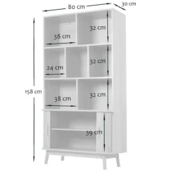 CALICOSY - Boekenkast ERNEST - 157,5x80x40 cm