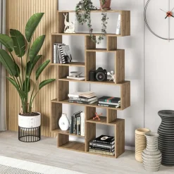 CALICOSY - Boekenkast met vakken KARMATO - 25,5x96x168,5 cm