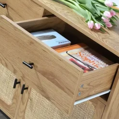 CALICOSY - Dressoir JAYA - Licht hout - 79x90x39 cm