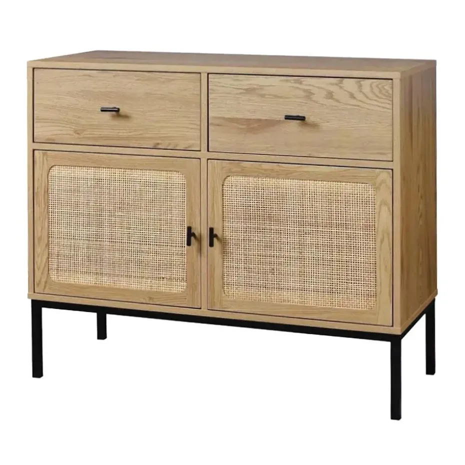 CALICOSY - Dressoir JAYA - Licht hout - 79x90x39 cm