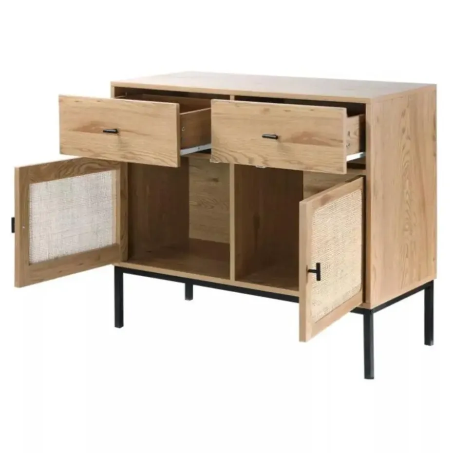 CALICOSY - Dressoir JAYA - Licht hout - 79x90x39 cm