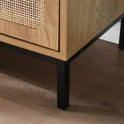 CALICOSY - Dressoir JAYA - Licht hout - 75x80x35 cm