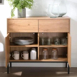 CALICOSY - Dressoir LENNY - Eik - 80x90x40 cm