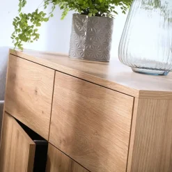 CALICOSY - Dressoir LENNY - Eik - 80x90x40 cm