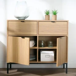 CALICOSY - Dressoir TARA - Licht hout - 79x90x39 cm