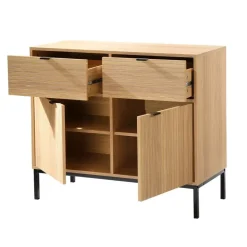 CALICOSY - Dressoir TARA - Licht hout - 79x90x39 cm