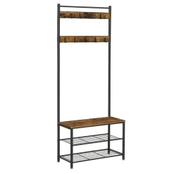 CALICOSY - Garderobe - Donker hout - 175x70x32,5 cm