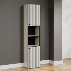 CALICOSY - Geribbelde badkamerkolom PUREBLISS - 15x122x44,5 cm