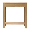 CALICOSY - Hoge console met 2 lades in eiken decor - Licht hout - 29x79x86,5 cm